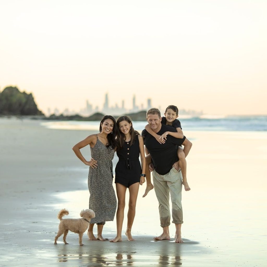 family, beach, holiday